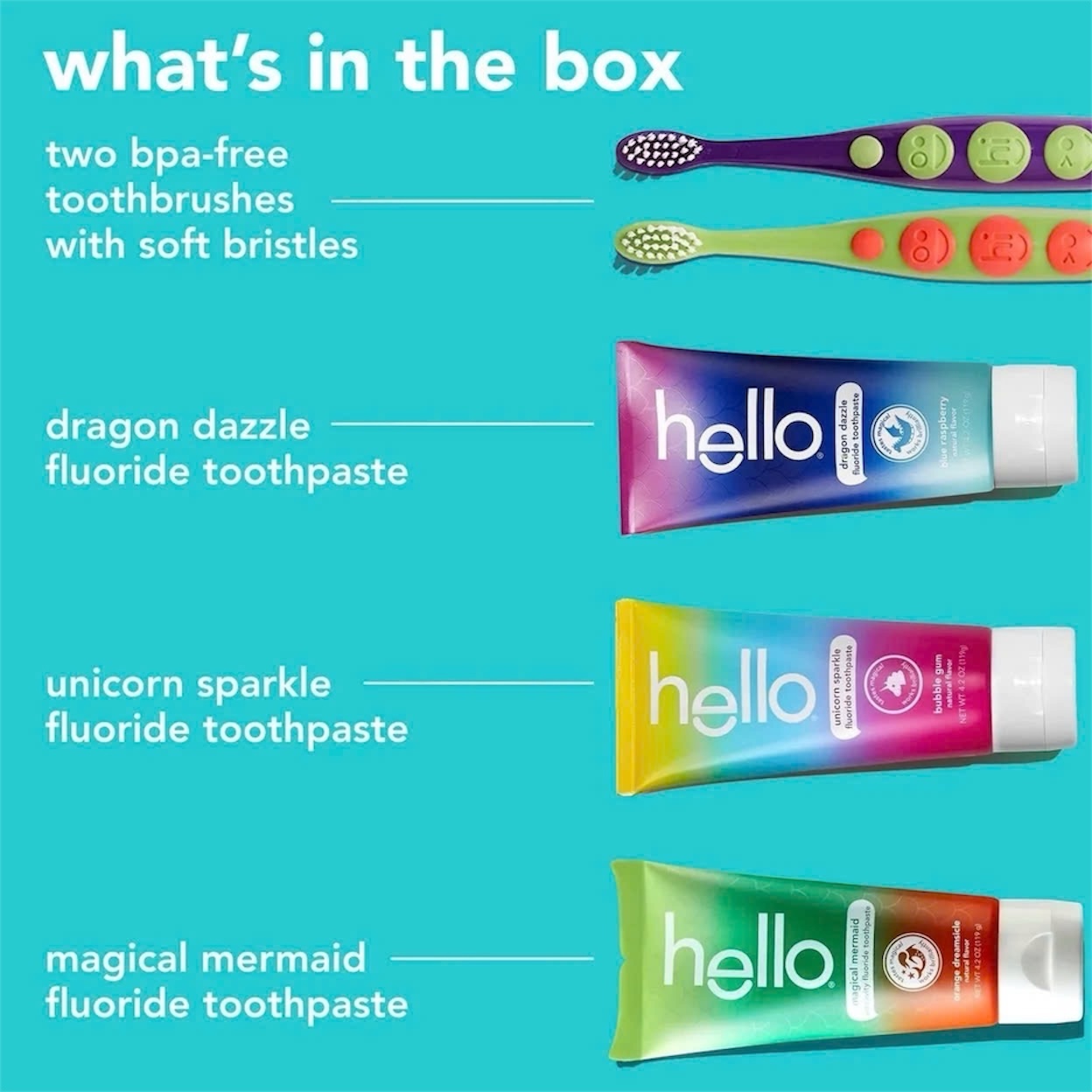 Hello toothpaste KID gift 03pcs3